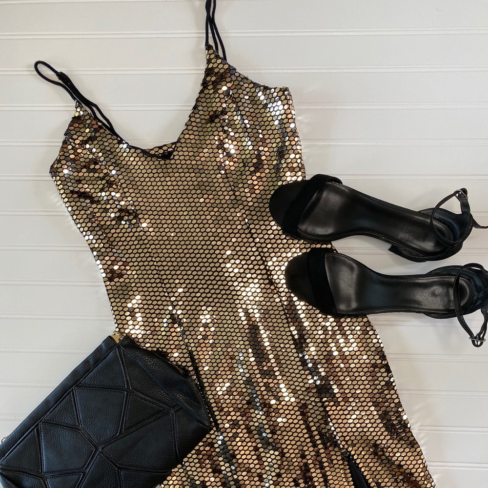 Gold Mini Dress